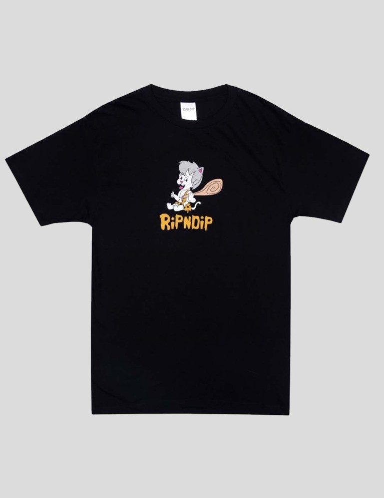 T-shirt nera in pietra RIPNDIP